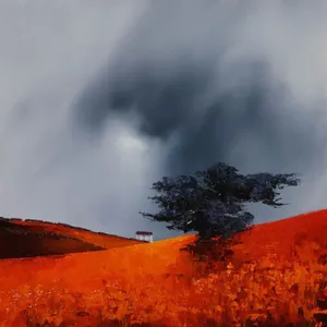 تابلو نقاشی رنگ روغن طرح مزرعه