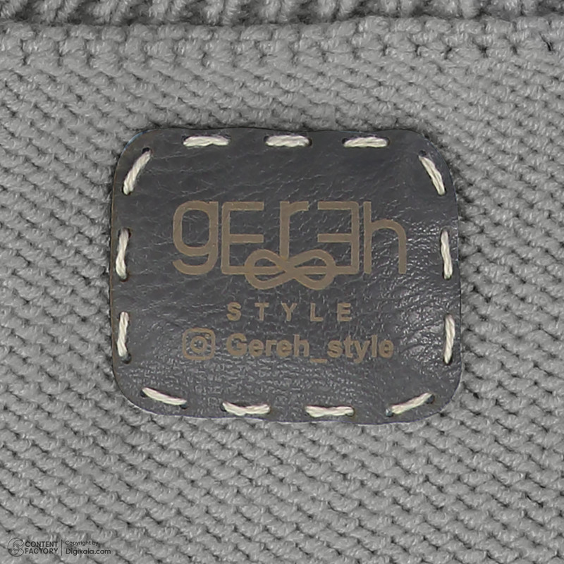 پلیور یقه گرد زنانه گره استایل مدل تدی رنگ طوسی