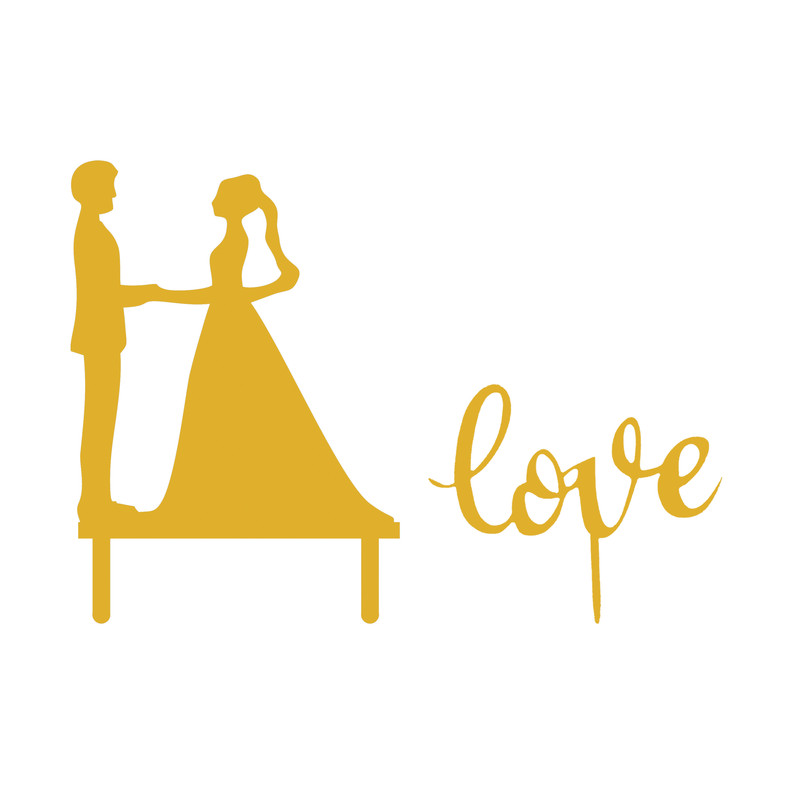 تاپر کیک هانستو مدل Wedding کد TP088 مجموعه 2 عددی