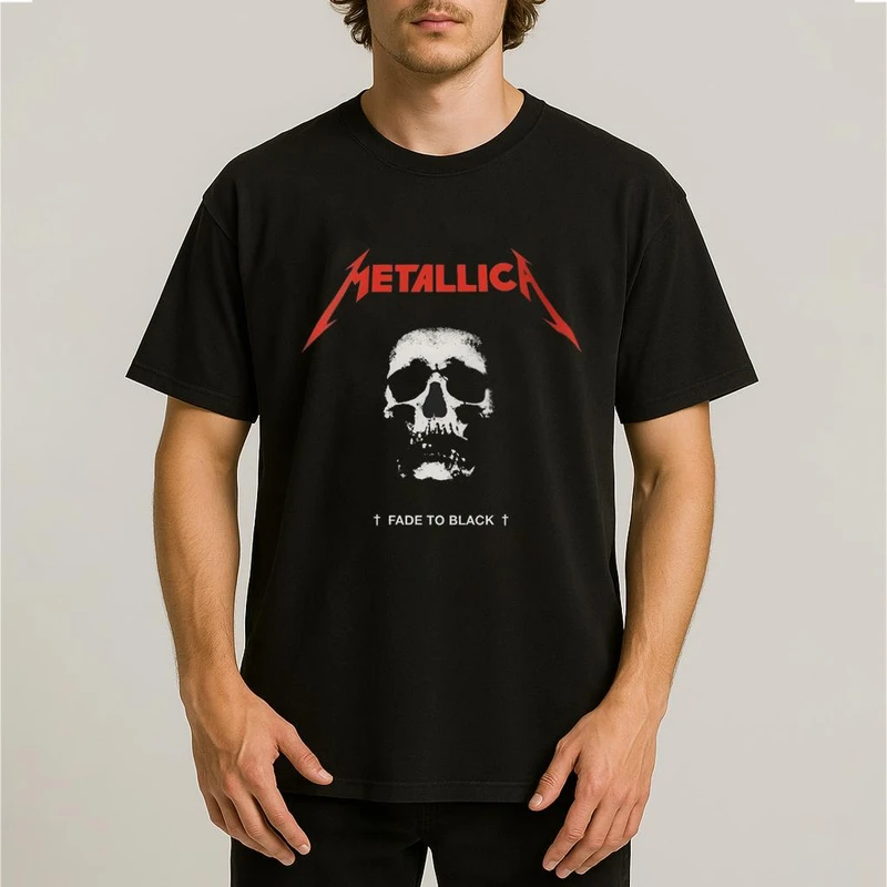 تی شرت آستین کوتاه مردانه مدل گنگ متالیکا metallica کد z191