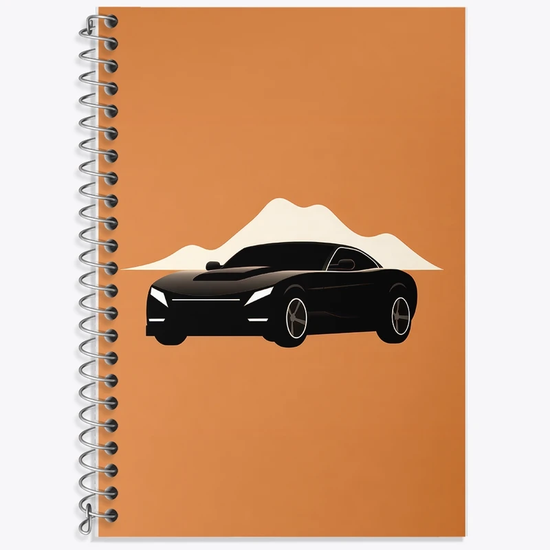 دفتر زبان 50 برگ خندالو مدل دو خط طرح ماشین اسپرت کد F2621