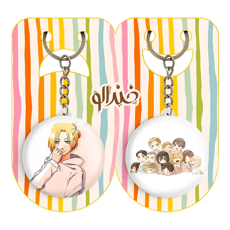 جاکلیدی خندالو مدل کریستا انیمه اتک آن تایتان کد 1854818552 مجموعه 2 عددی