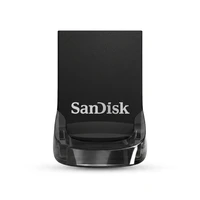 فلش مموری 64GB سن دیسک Ultra Fit با رابط USB 3.1، سرعت خواندن تا 130MB/s، اندازه بسیار کوچک و گیره اتصال بند آویز