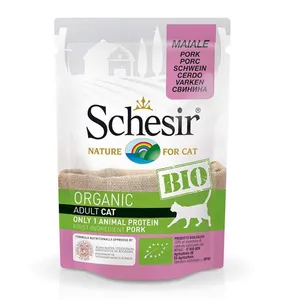 پوچ گربه شسیر مدل Organic Maiale وزن 85 گرم
