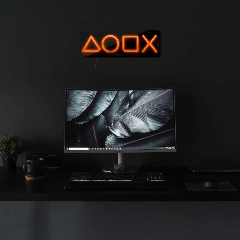 چراغ دیواری نئون دیزاین مدل Ps-Keys-BL_ORG