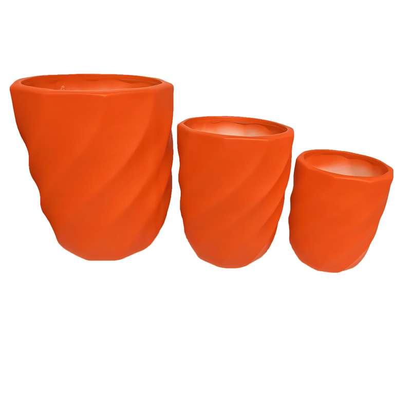 گلدان سرامیکی مدل پاستیلی مجموعه 3 عددی