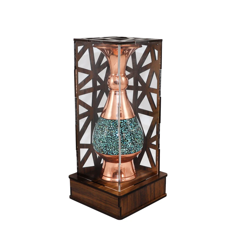 گلدان فیروزه کوبی مسی صنایع دستی فاخر مدل هدیه کد 16pack20mix