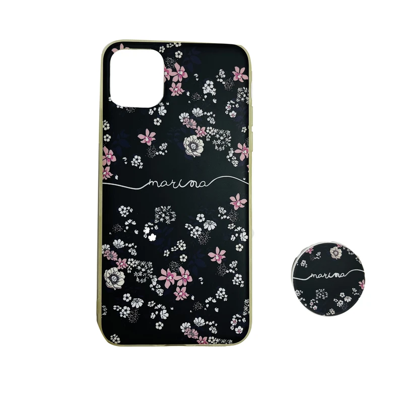 کاور مدل Flower02 مناسب برای گوشی موبایل اپل iphone 11 Pro Max به همراه پاپ سوکت