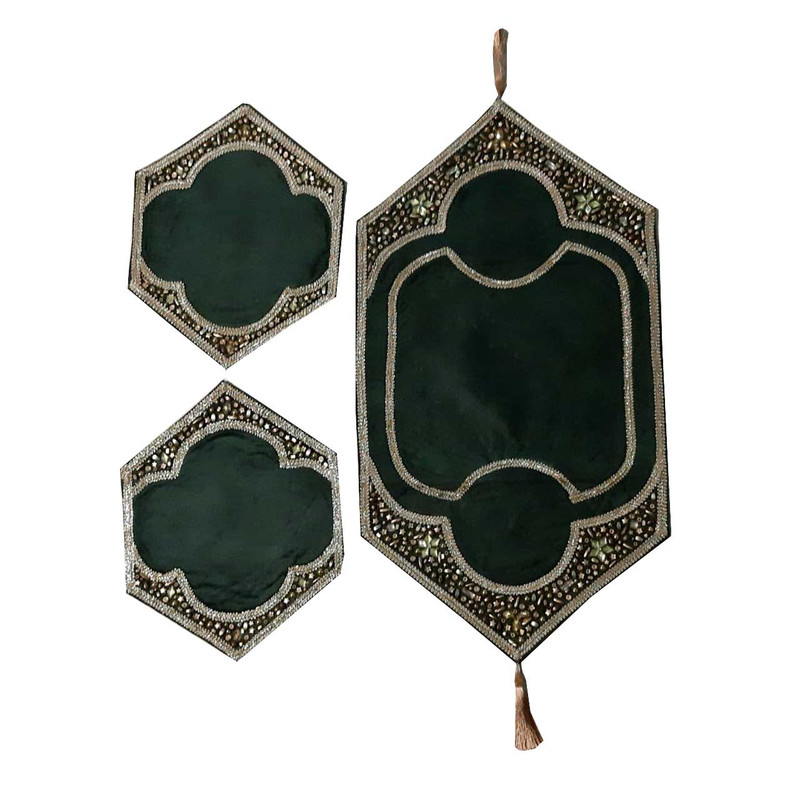 ست سه تکه رومیزی مدل سنگ دوزی کد A-850