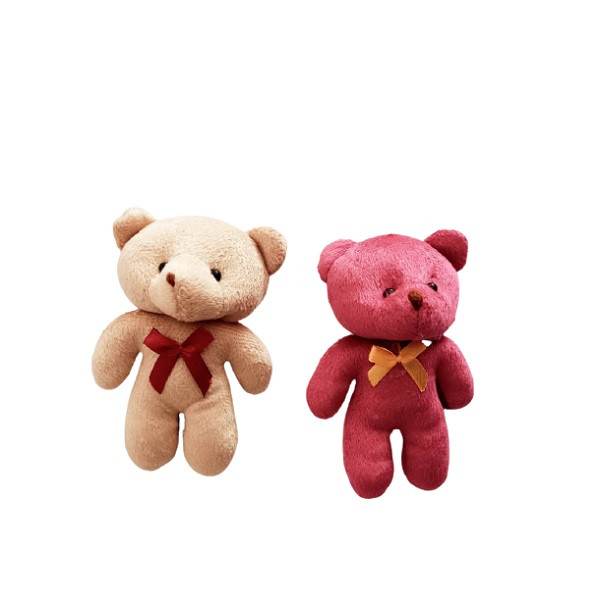 عروسک طرح خرس ارتفاع 12 سانتی متر مجموعه 2 عددی