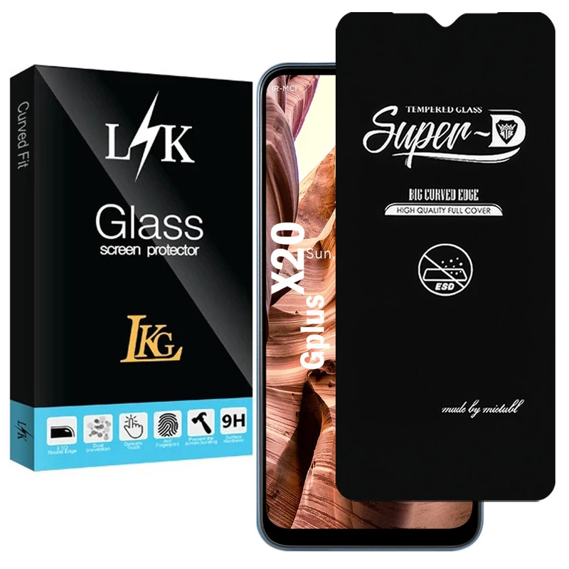 محافظ صفحه نمایش شیشه ای ال کا جی مدل SupD-Lk مناسب برای گوشی موبایل جی پلاس X20