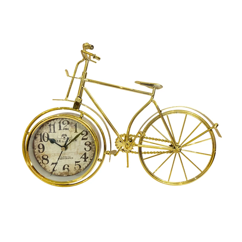 ساعت رومیزی عقربه‌ای مدل دوچرخه T1214G