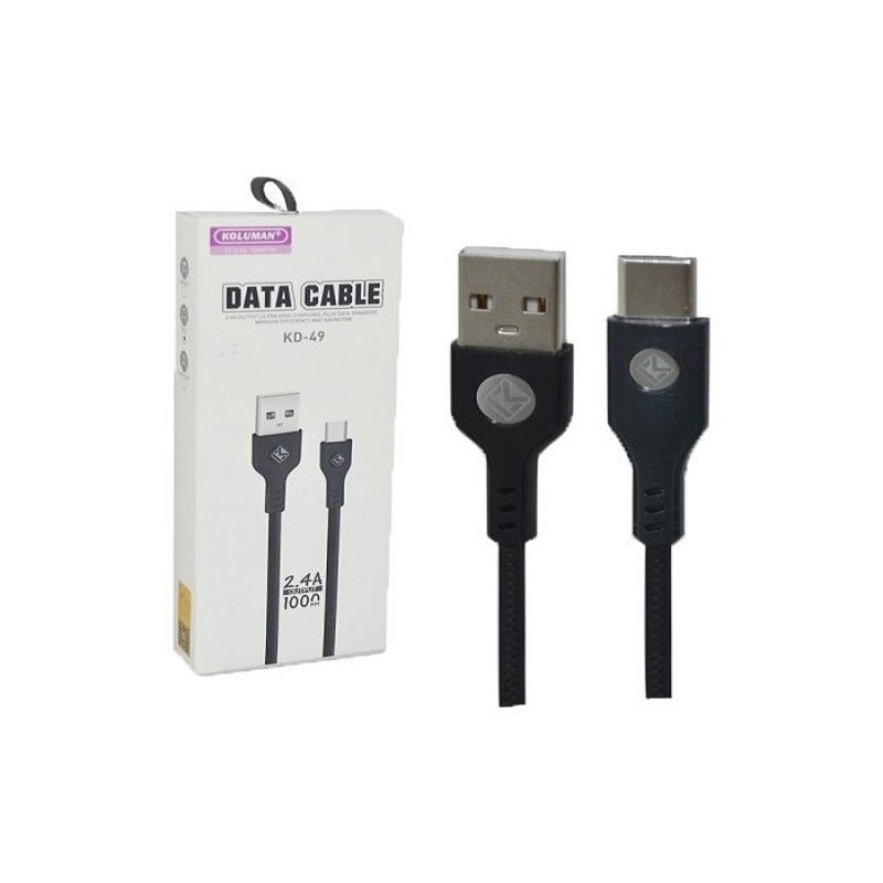 کابل تبدیل USB به USB-C کلومن مدل KD-49 طول 1 متر
