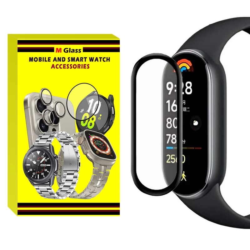 محافظ صفحه نمایش نانو ام‌گلس مدل GLS-Pmma مناسب برای ساعت هوشمند شیائومی Mi Band 4 12mm