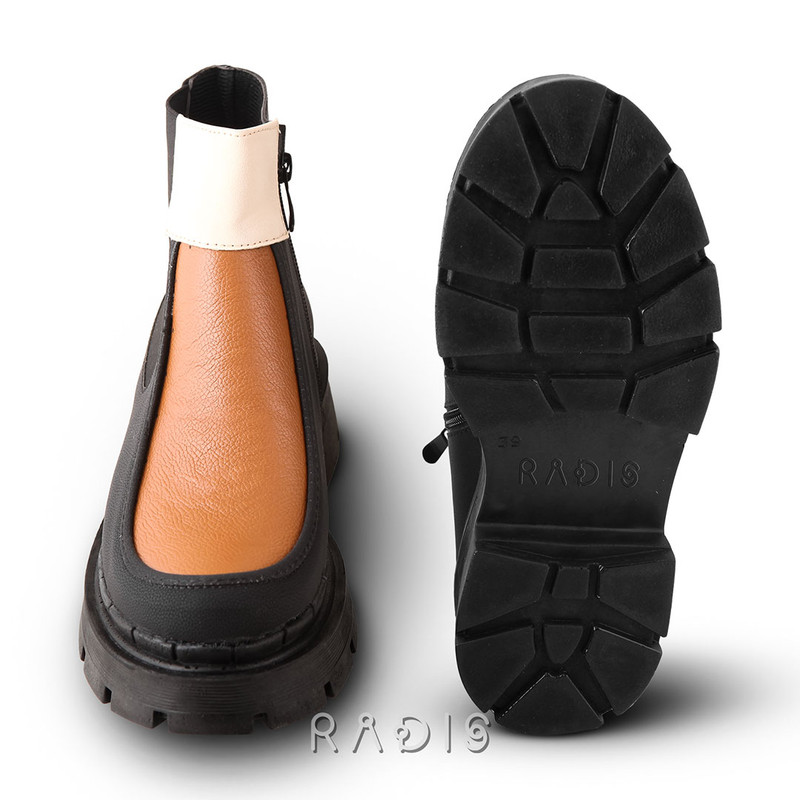 نیم بوت زنانه چرم رادیس مدل ستیلا کد M.MC-659-asl