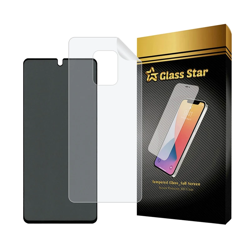 محافظ صفحه نمایش حریم شخصی گلس استار مدل FULLPRIVNANOS مناسب برای گوشی موبایل شیائومی Redmi Note 9S / 9 Pro / 9 Pro Max به همراه محافظ پشت گوشی
