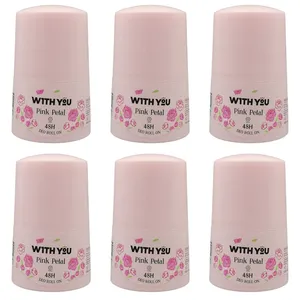 رول ضد تعریق زنانه ویت یو مدل PINK PETAL حجم 50 میلی لیتر مجموعه 6 عددی