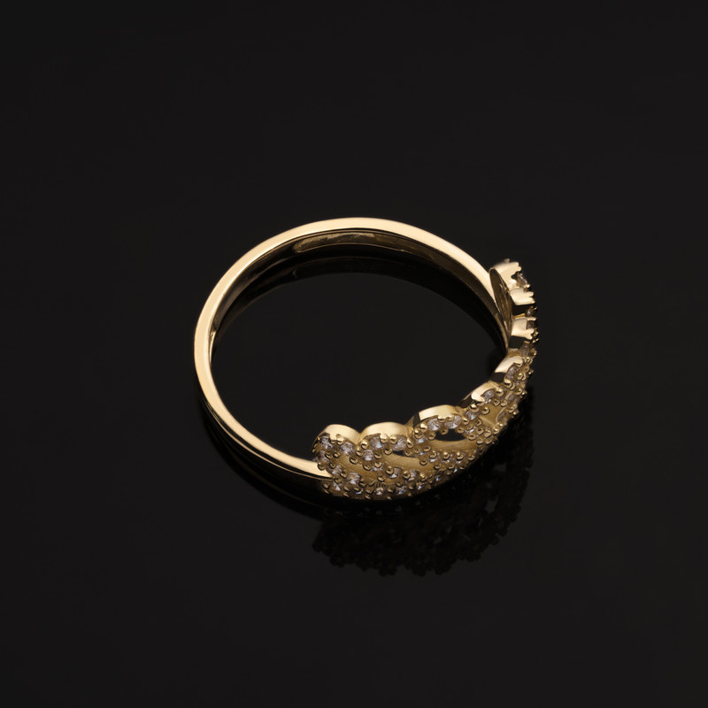 انگشتر طلا 18 عیار زنانه جواهری سون مدل 3255