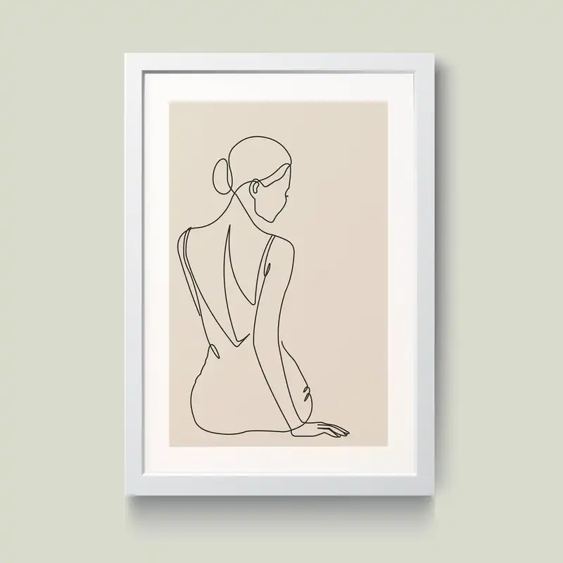 تابلو مدل مینیمال دخترانه کدS1505-w