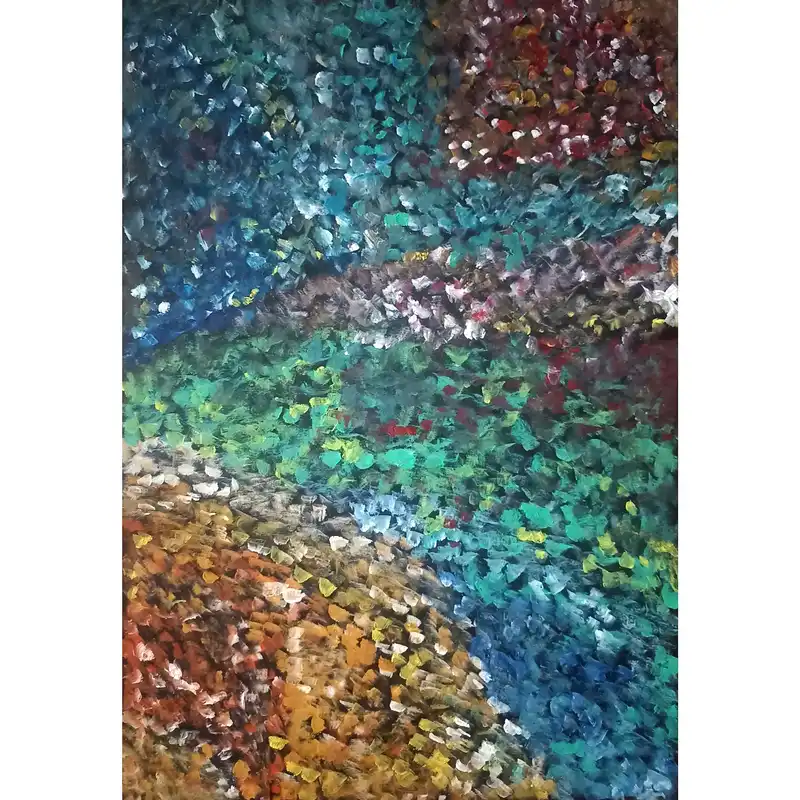 نقاشی مدل رنگ روغن انتزاعی کد 085