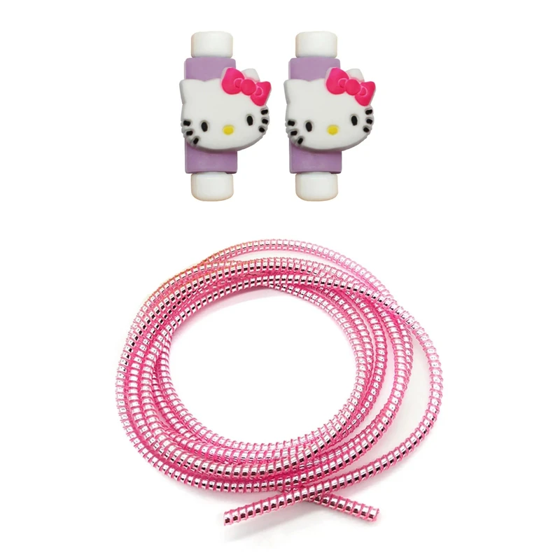 محافظ کابل شارژ و هندزفری طرح کیتی بسته سه عددی