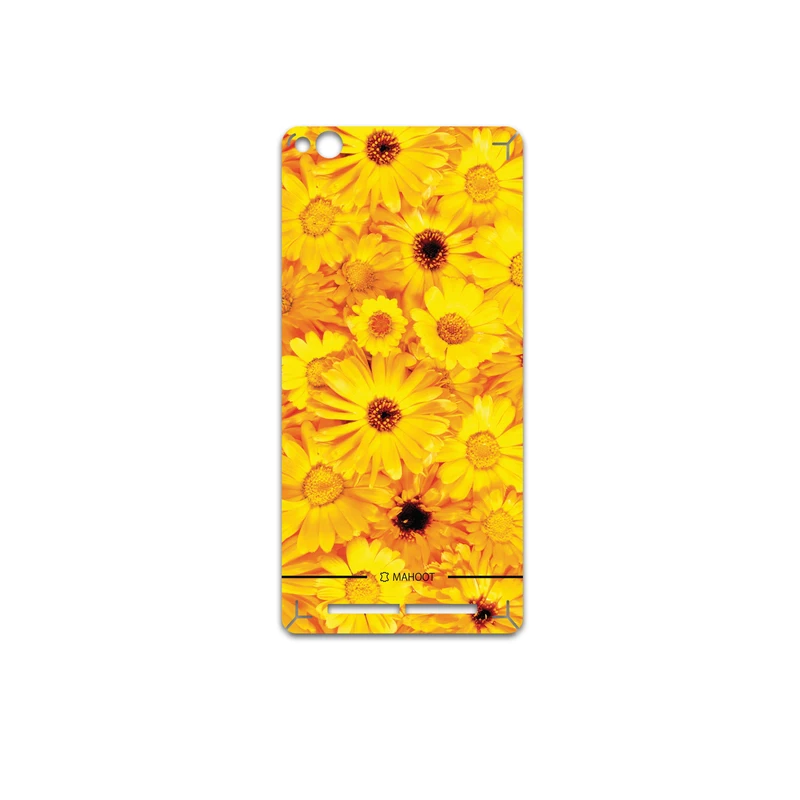 برچسب پوششی ماهوت مدل Yellow-Flower مناسب برای گوشی موبایل شیائومی Redmi 3