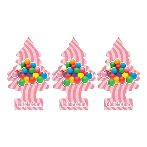 خوشبوکننده خودرو لیتل تریس مدل Trees رایحه Bubble Gum بسته 3 عددی