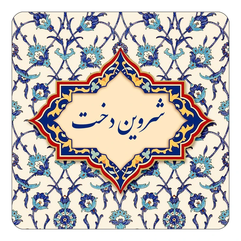 مگنت کاکتی طرح اسم شروین دخت مدل اسلیمی کد mn85692