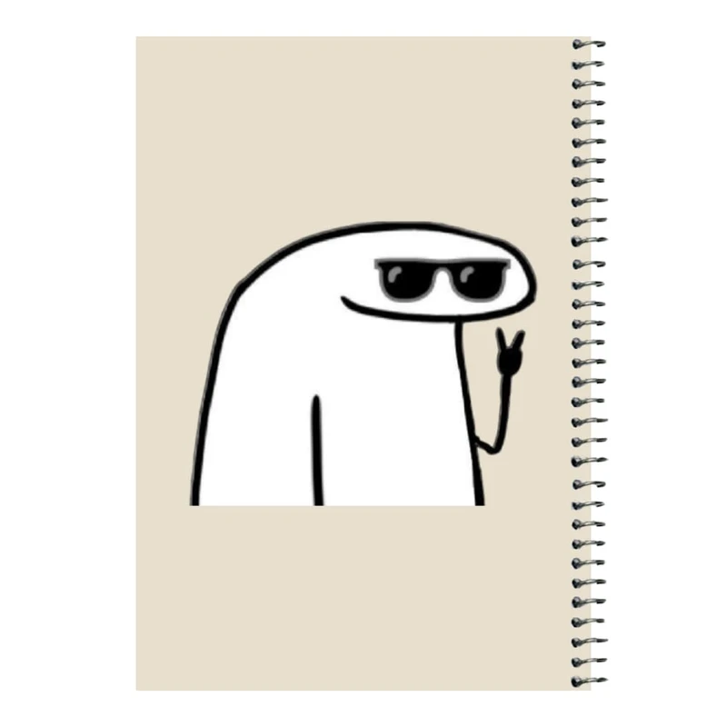 دفتر مشق 80 برگ اس جی مدل استیکر و عینک دودی   