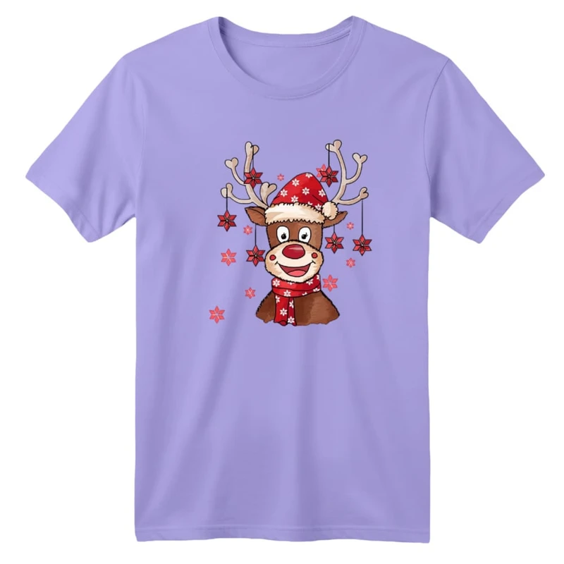 تی شرت آستین کوتاه بچگانه مدل گوزن کریسمس کد 20