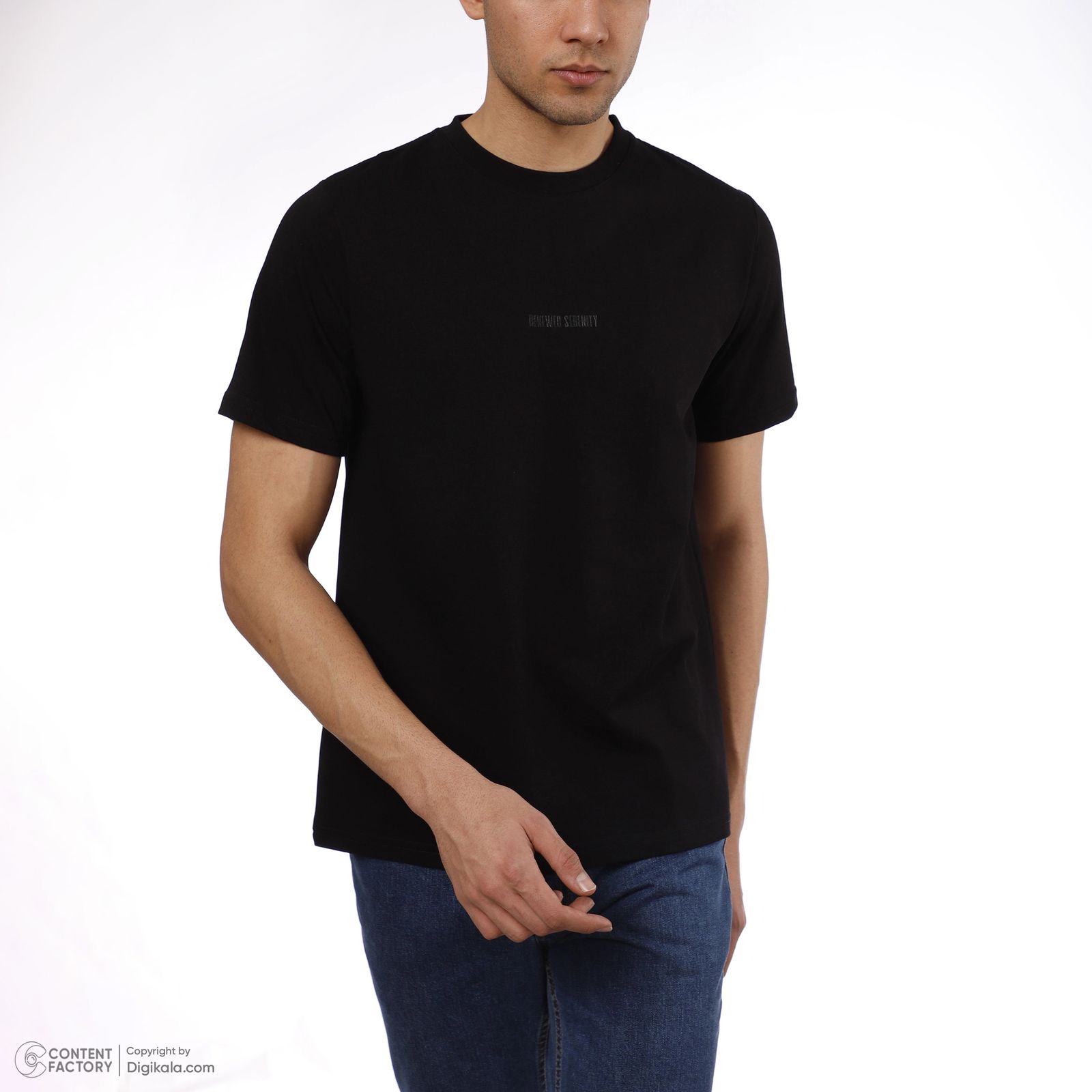 تی شرت آستین کوتاه مردانه ناربن مدل باربد رنگ مشکی -  - 3