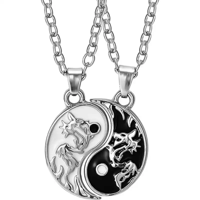 گردنبند مدل یین یانگ کد 01 مجموعه 2 عددی