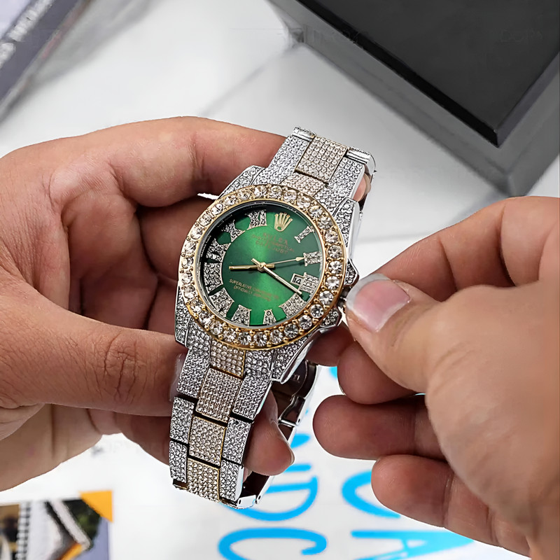 ساعت مچی عقربه ای  مدل فول نگین استون کد Av-Ro-3