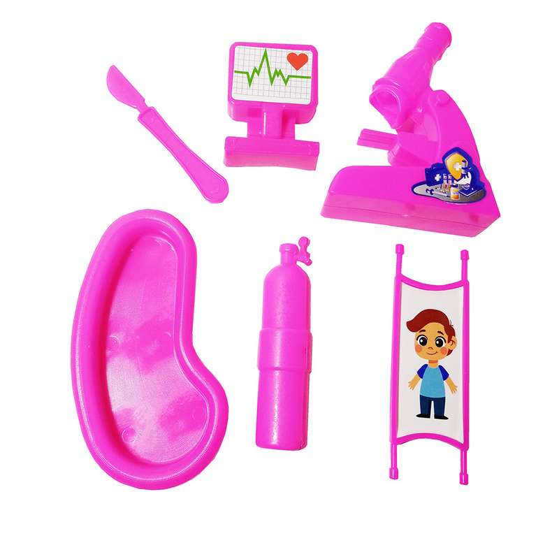 ست اسباب بازی تجهیزات پزشکی کد DBS_10800 بسته 6 عددی