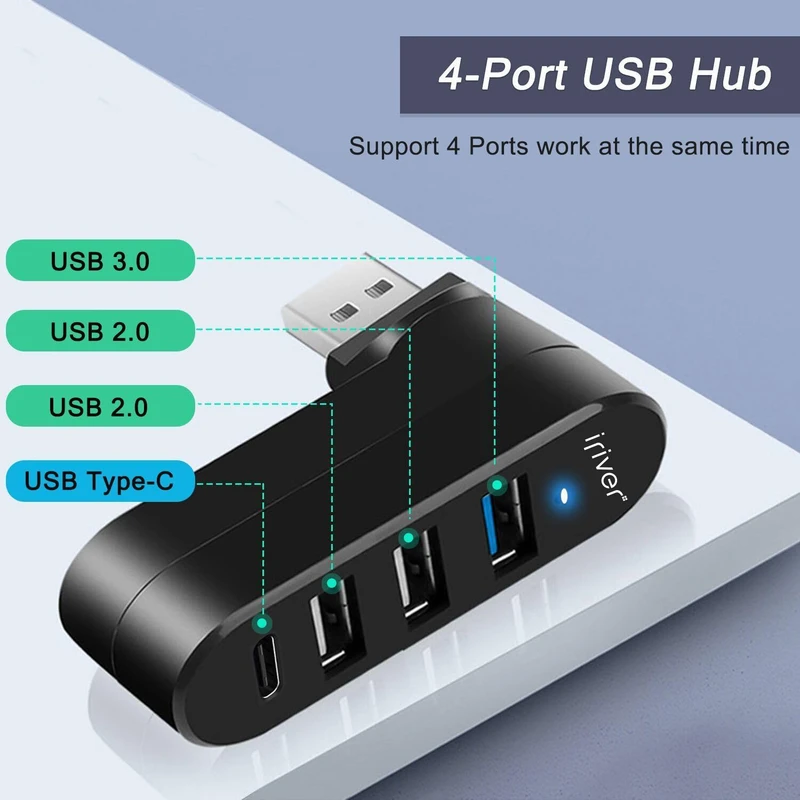 عکس شماره 8 : هاب 4 پورت آی ریور مدل rotopro usb3.0