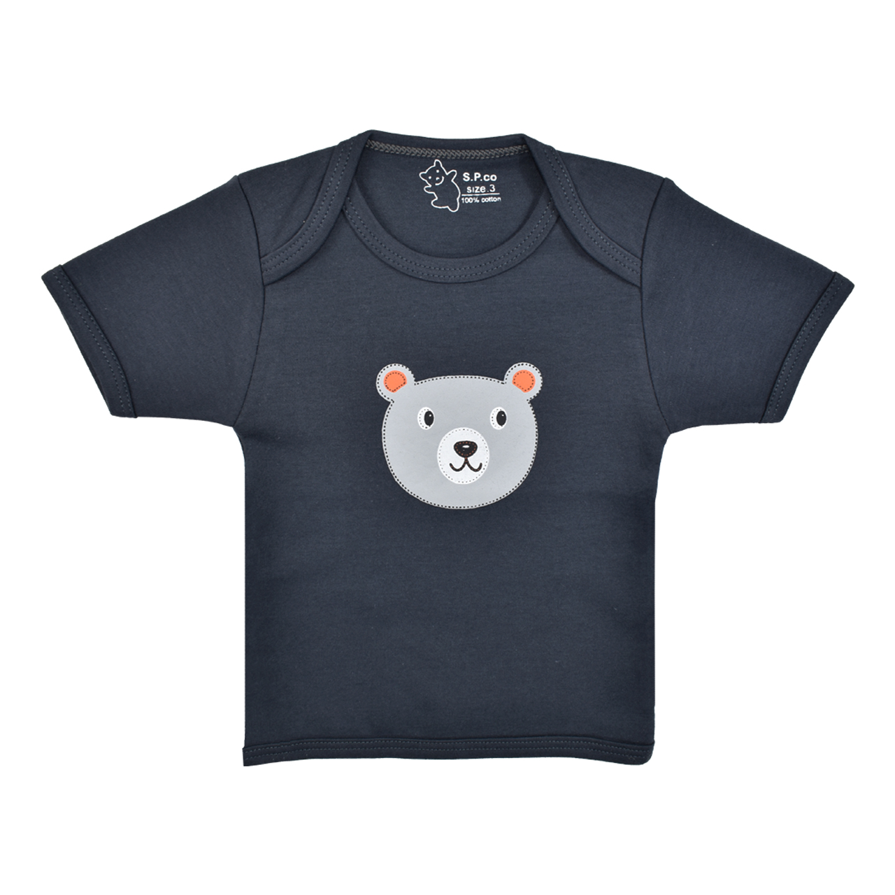 تی شرت آستین کوتاه نوزادی اسپیکو مدل خرس