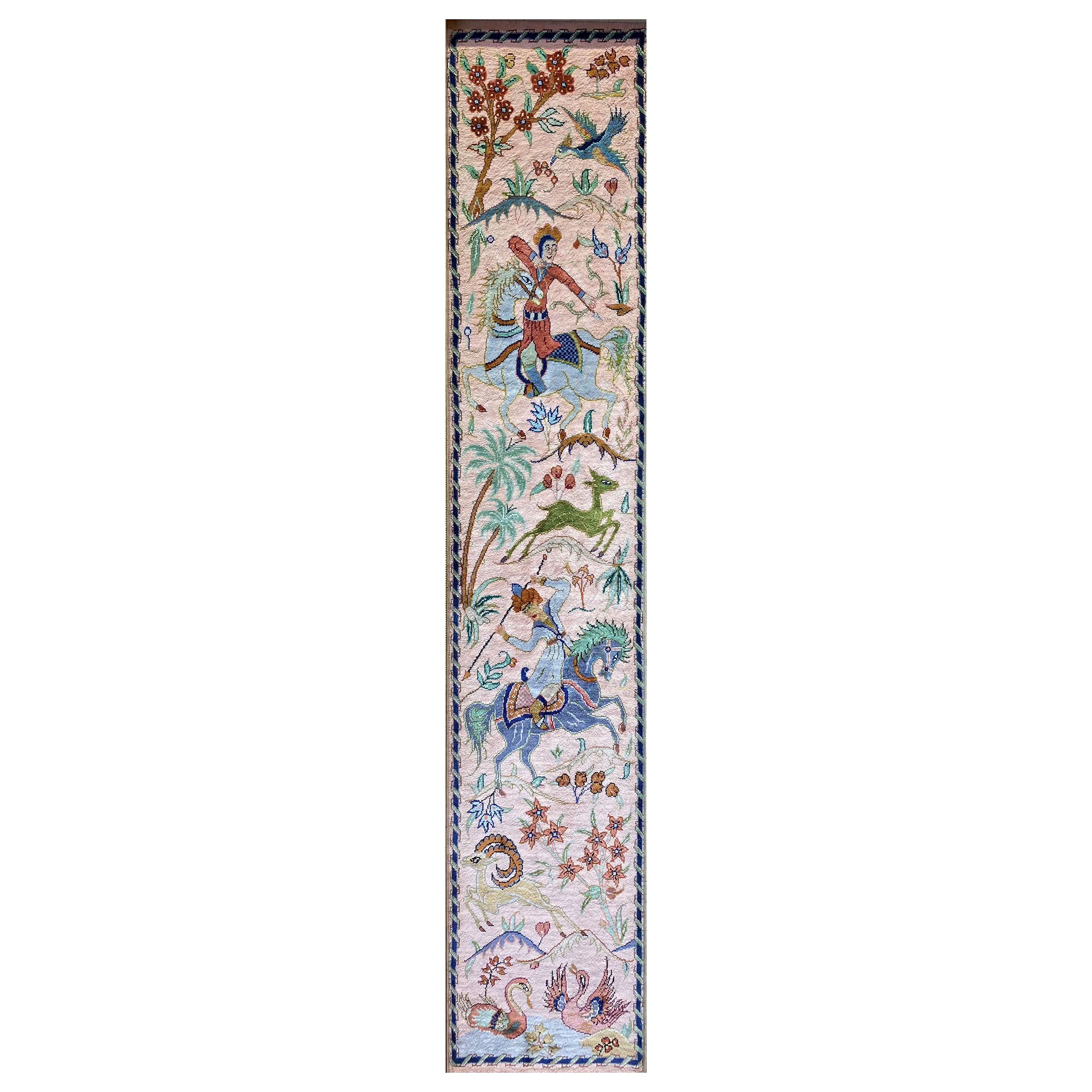 تابلو فرش دستبافت طرح شکارگاه کد 8184606