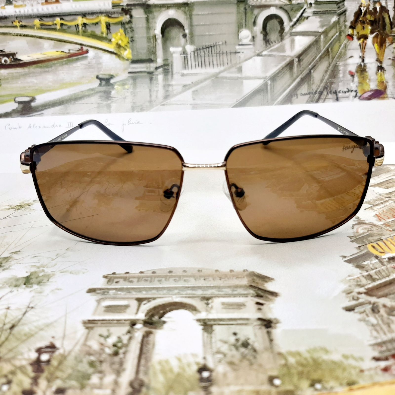 عینک آفتابی سالواتوره فراگامو مدل SF181br -  - 2