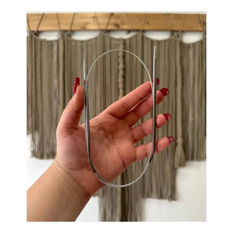 میل بافتنی مدل Pack کد 80Cm-4.0Mm به همراه سنجاق نشانه گذار بافتنی مجموعه 5 عددی