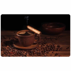 پادری طرح آشپزخانه مدل فنجان قهوه m4-633 سایز 46x76 سانتی متر