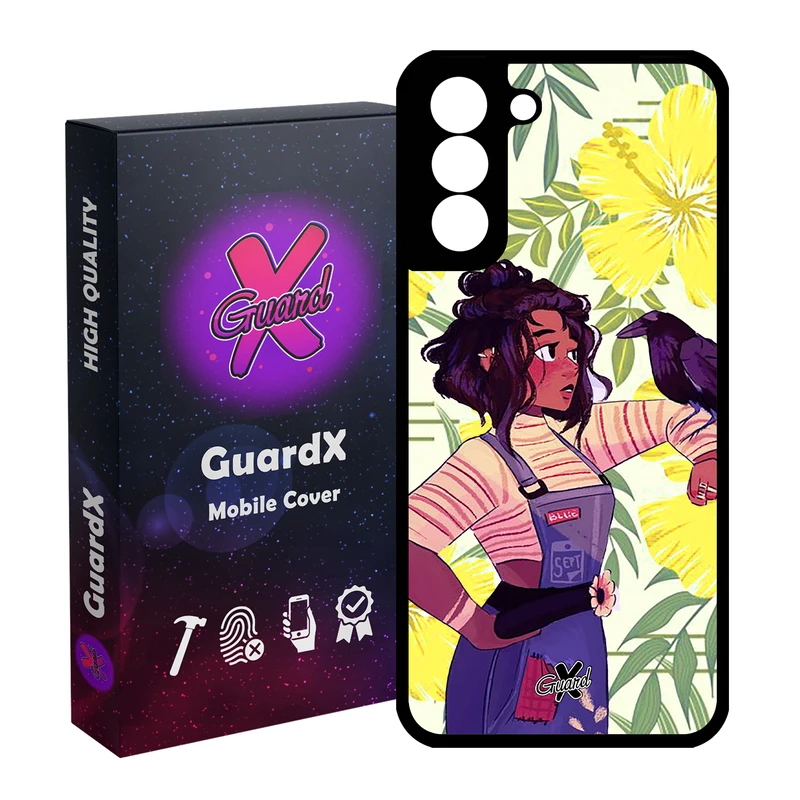 کاور گارد ایکس طرح دختر مدل Glass10337 مناسب برای گوشی موبایل سامسونگ Galaxy S21 FE