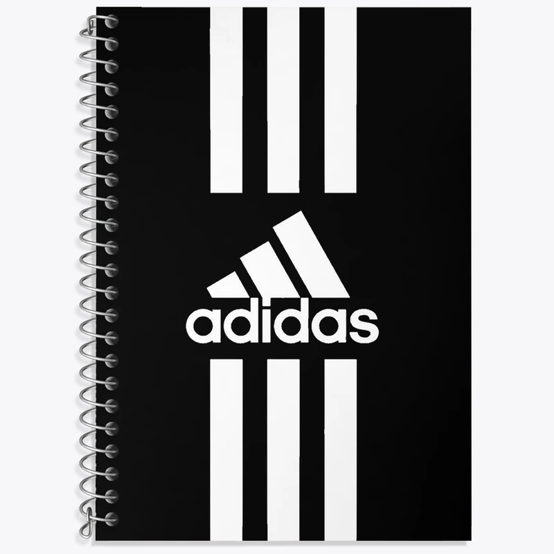 دفتر زبان 50 برگ خندالو مدل سه خط طرح آدیداس (Adidas) کد 36953