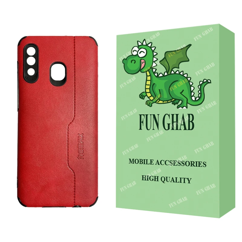 کاور فان قاب مدل چرم مناسب برای گوشی موبایل سامسونگ Galaxy A20 / A30