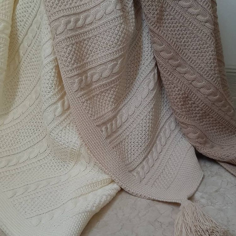 شال مبل وتخت طرح نگین سایز 170x110 سانتی متر
