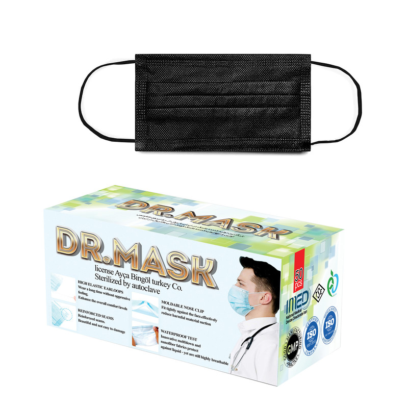 ماسک تنفسی دکتر ماسک مدل سه لایه ملتدار بسته 50 عددی ماسک تنفسی دکتر ماسک مدل سه لایه ملتدار بسته 50 عددی