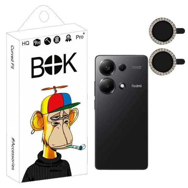 محافظ لنز دوربین بوک مدل Jewel ring مناسب برای گوشی موبایل شیائومی Redmi note 13 Pro 4G
