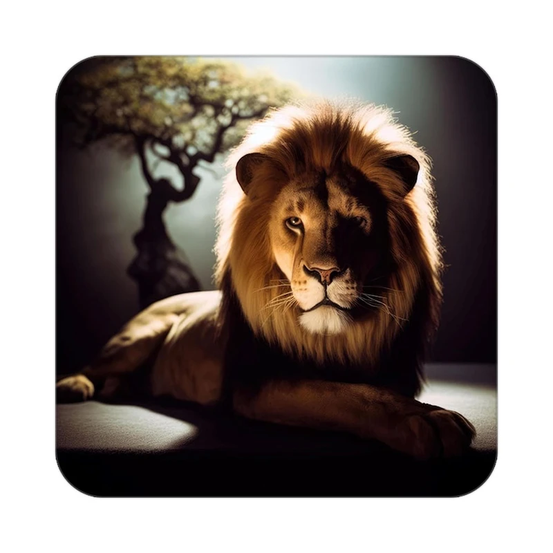 زیر لیوانی کاکتی طرح شیر مدل mp23999