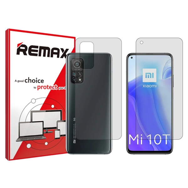 محافظ صفحه نمایش شفاف ریمکس مدل HyGEL مناسب برای گوشی موبایل شیائومی Mi 10T 5G به همراه محافظ پشت گوشی