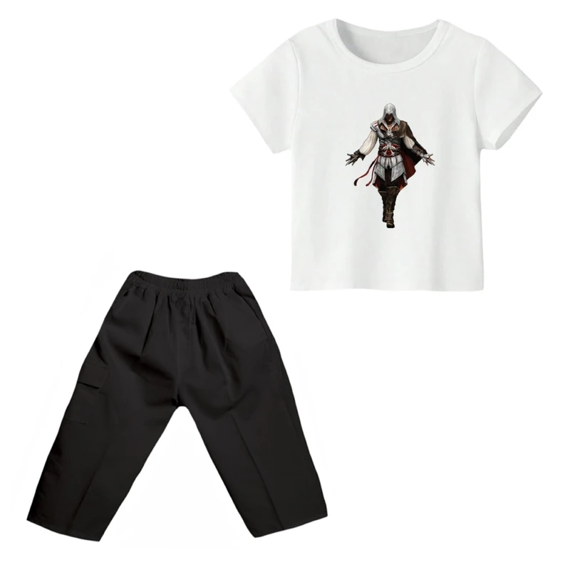 ست تی شرت و شلوارک پسرانه مدل اساسینز کرید کد ۶