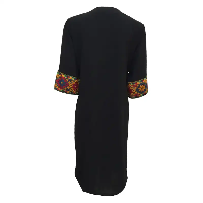 مانتو زنانه مدل نخی ابر و بادی نپالی سنتی کد tm-2704 رنگ مشکی